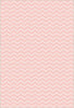 Washable Pink Chevron Rug 