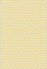 Washable Pale Yellow Chevron Rug 