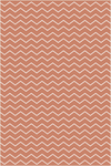 Washable Terracotta Chevron Rug Terracotta