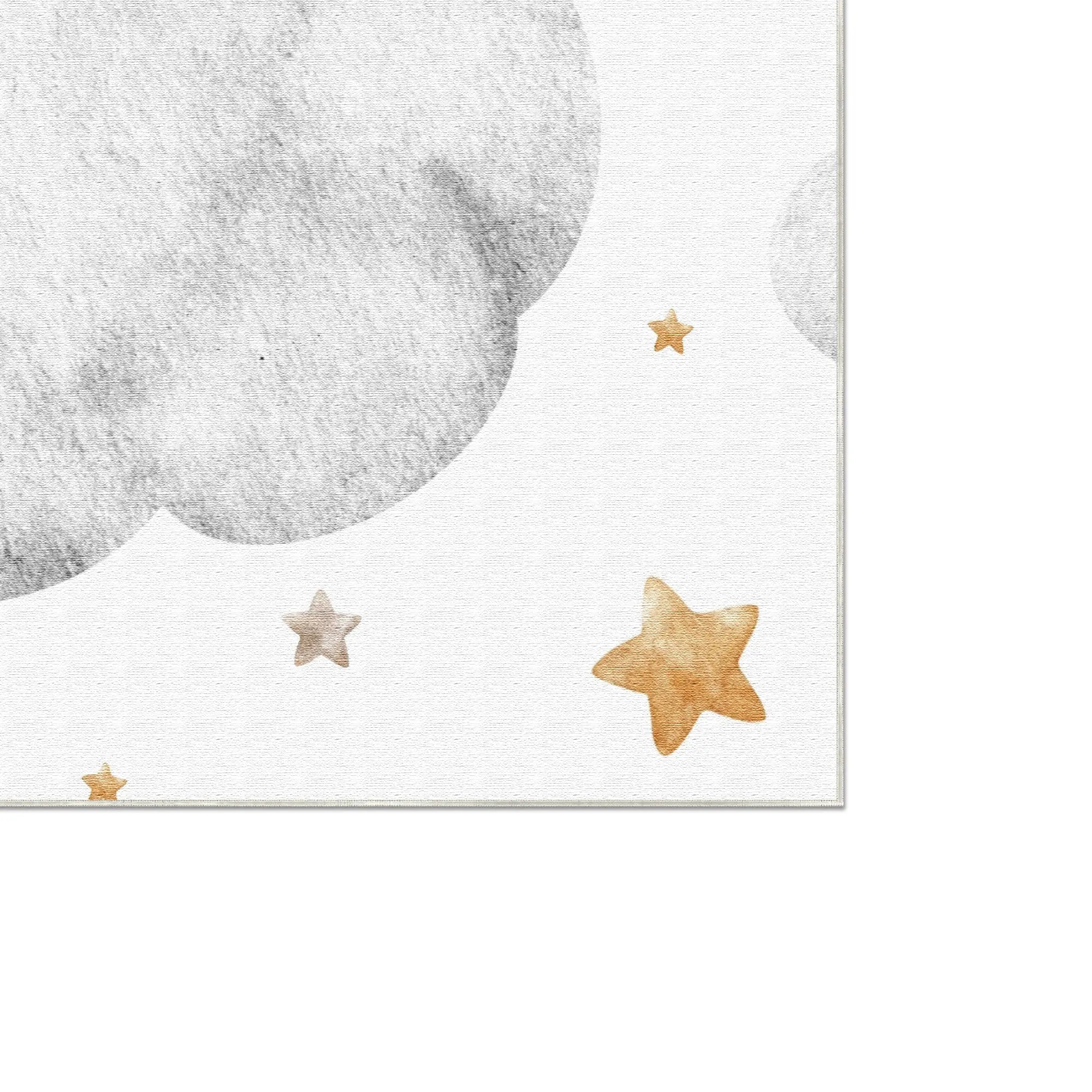 Sweet Brown Bear on Cloud Kids Rug