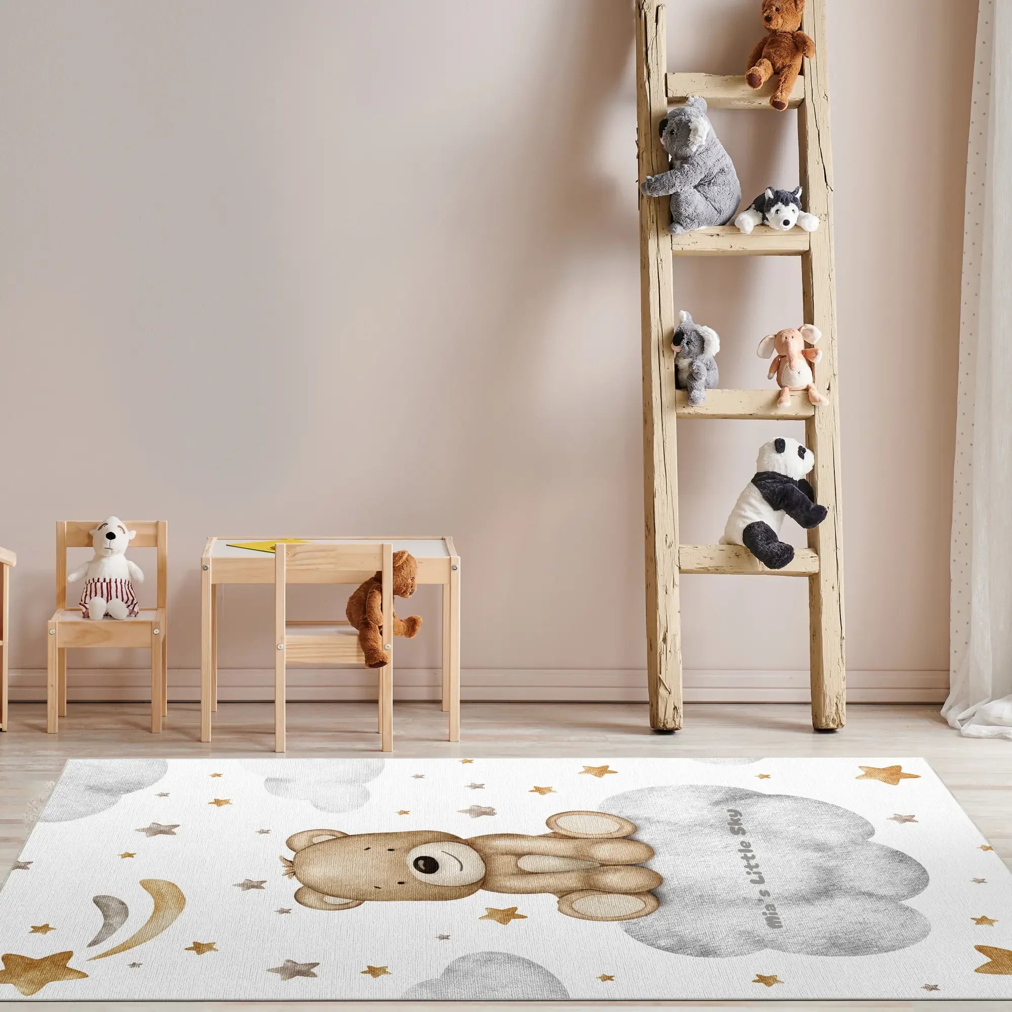 Teddy Bear on a Cloud | Customizable Rug