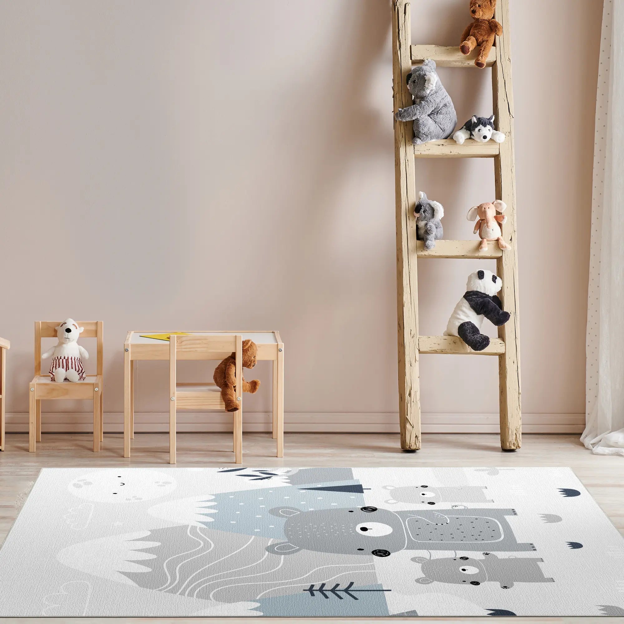 Mountain Bear Family Kids Rug