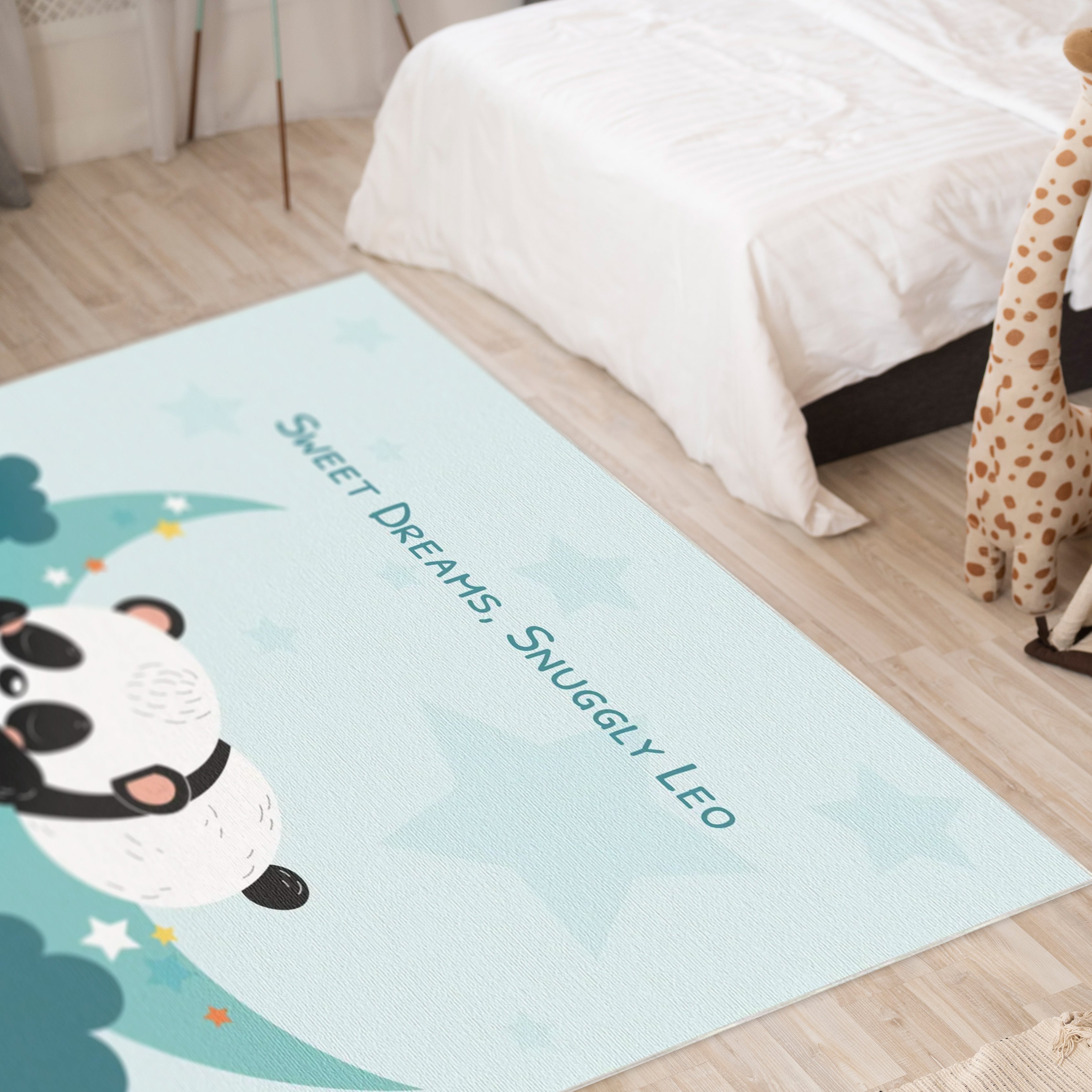Starry Night Panda Nap | Customizable Rug