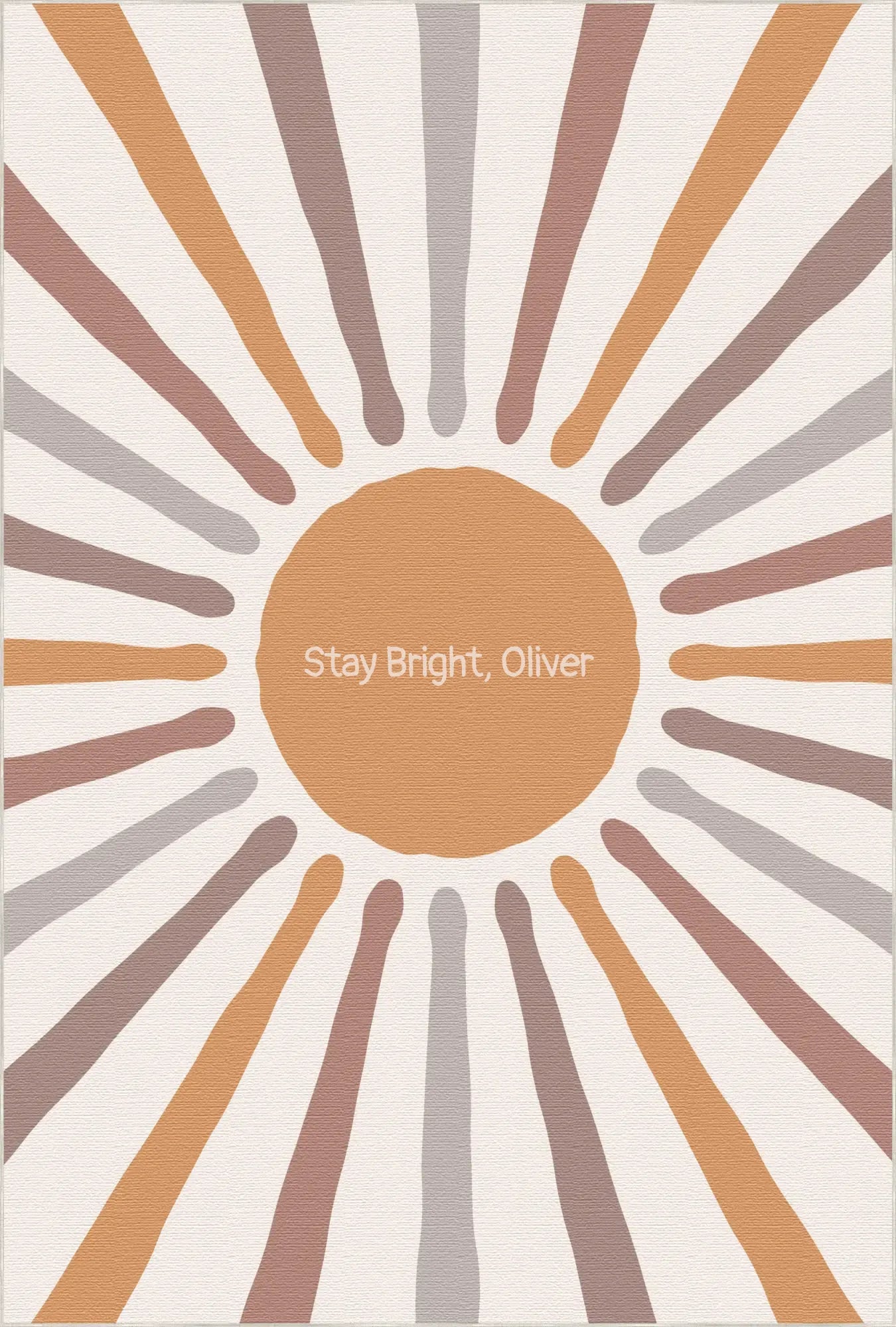 Muted Sun Rays | Customizable Rug