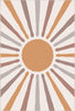 Earthy Boho Sunburst Kids Rug 