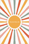 Retro Sunshine Burst | Customizable Rug Multi