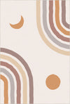 Pastel Safari Friends Kids Rug White