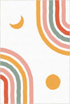 Vibrant Safari Adventure Kids Rug White