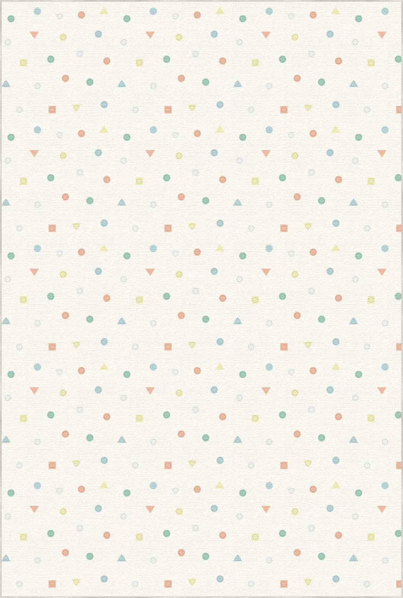Pastel Geometric Washable Nursery Rug