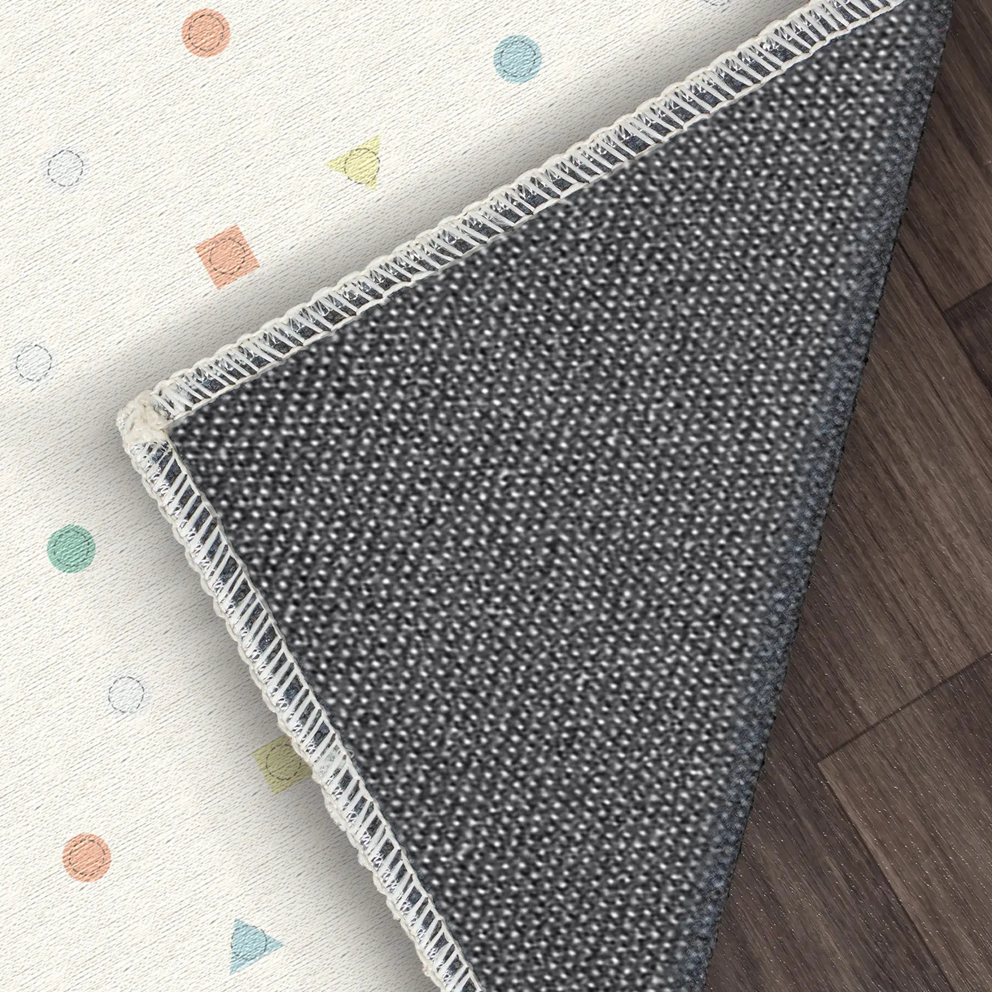 Pastel Geometric Washable Nursery Rug