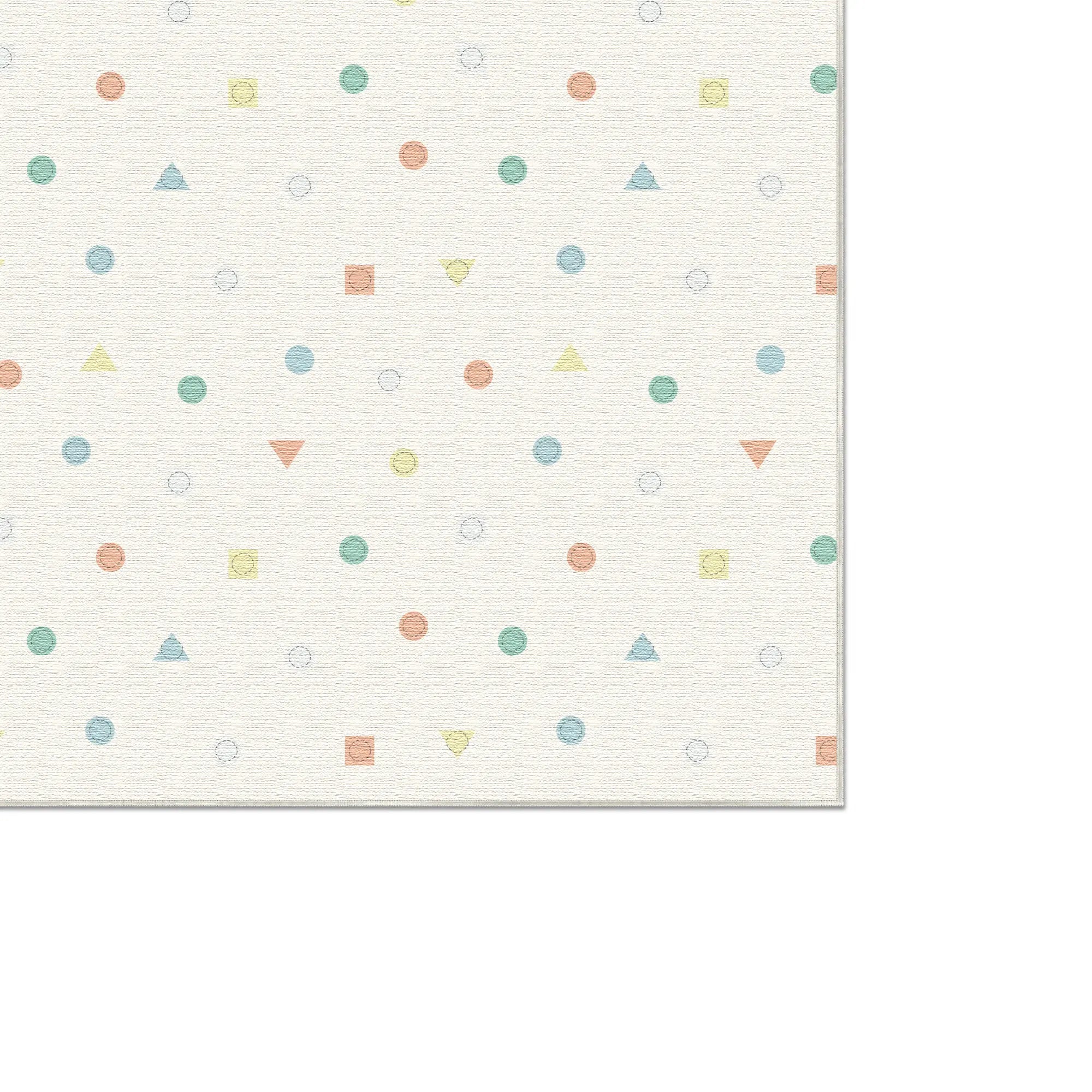 Pastel Geometric Washable Nursery Rug