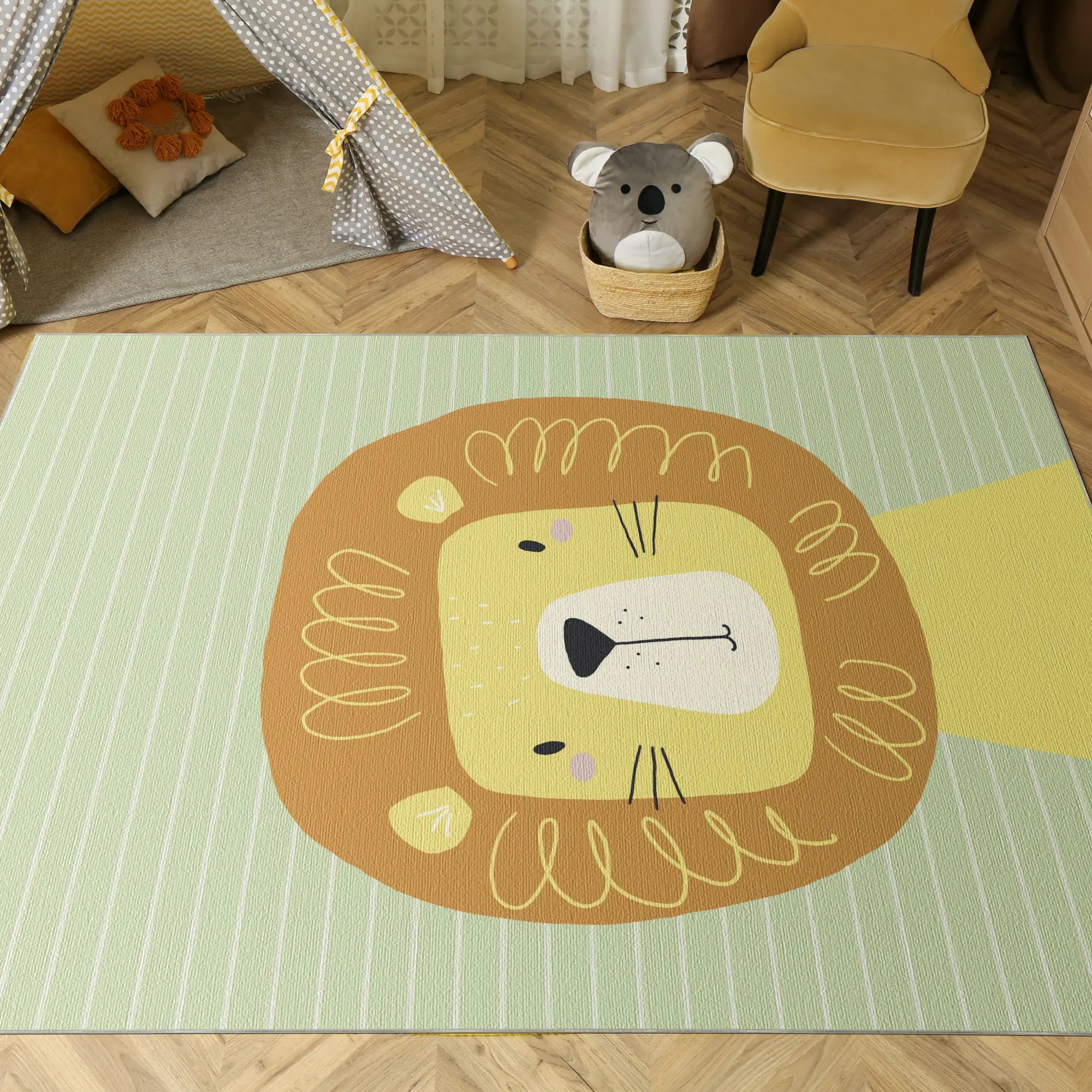 Peaceful Mountain Peak Kids Rug