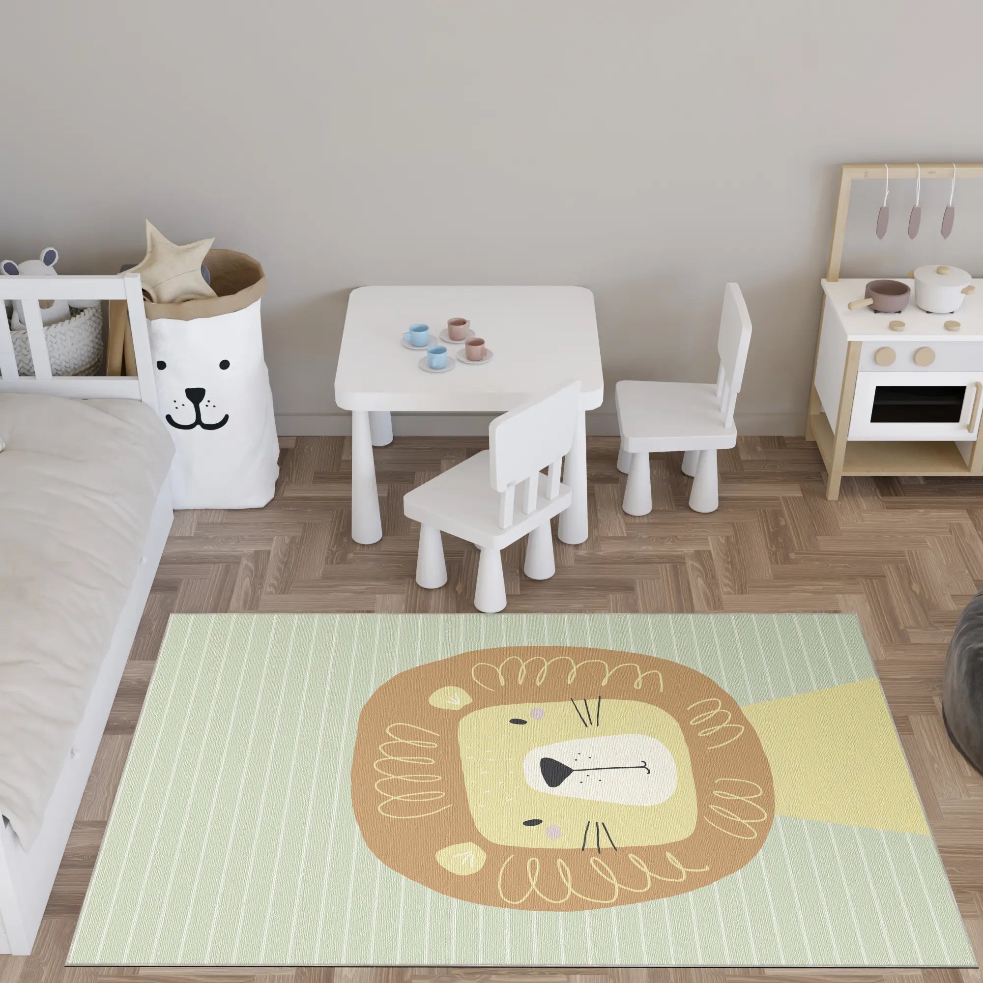 Peaceful Mountain Peak Kids Rug