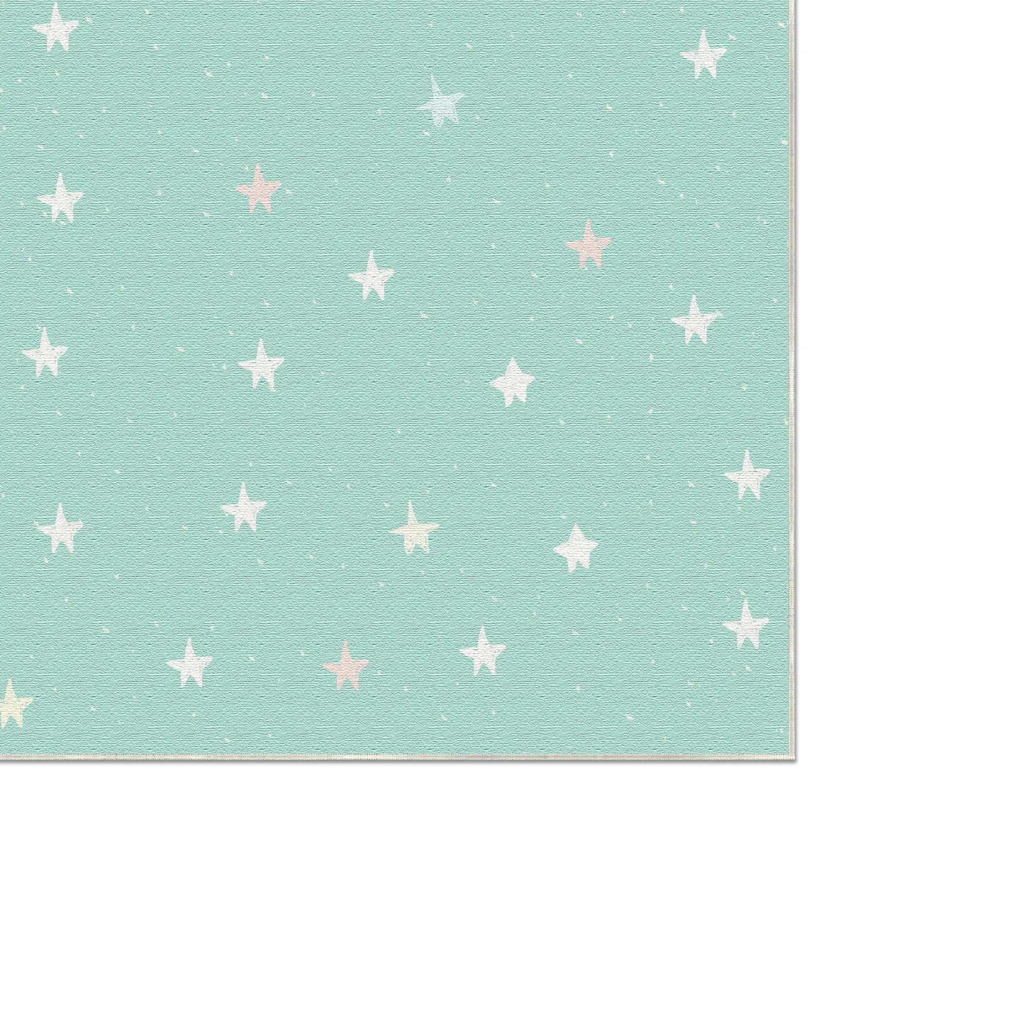 Retro Geometric Color Block Kids Rug