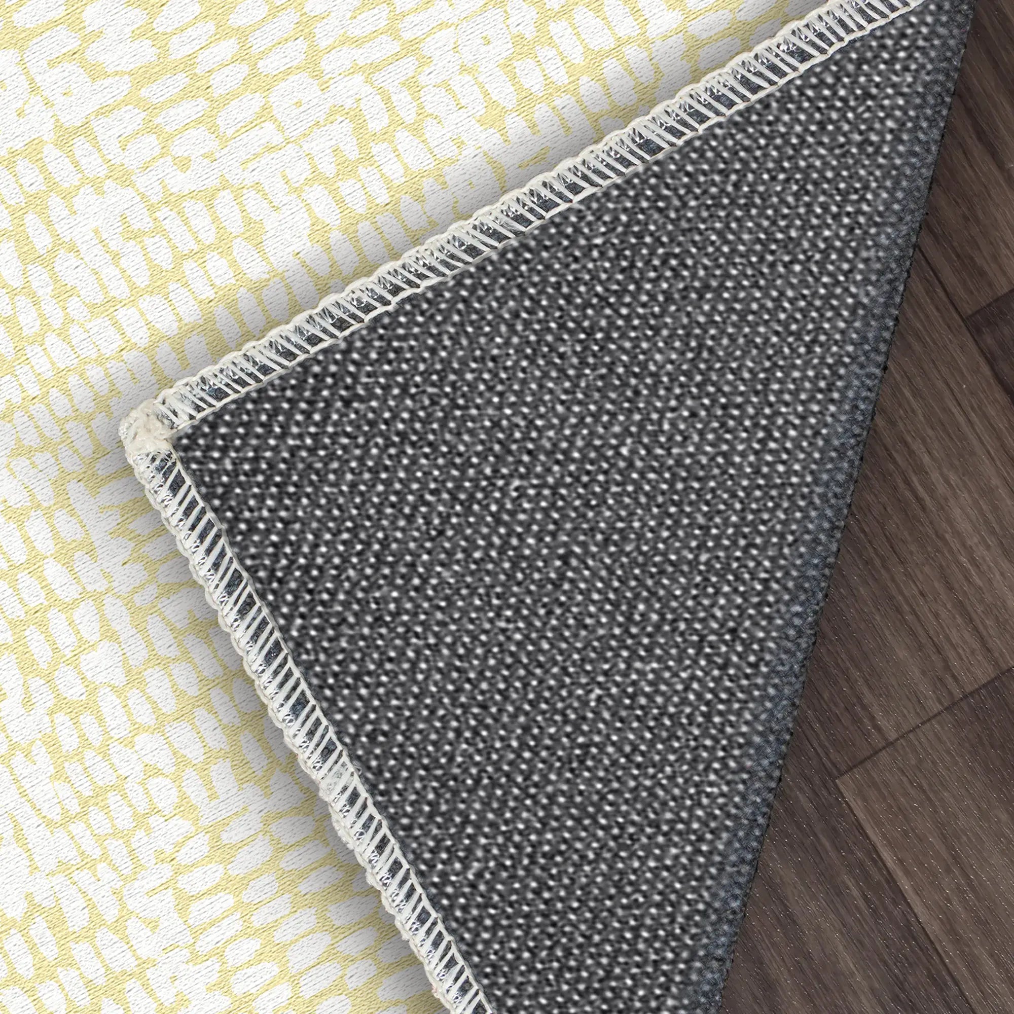 Soft Yellow Abstract Texture Accent Rug