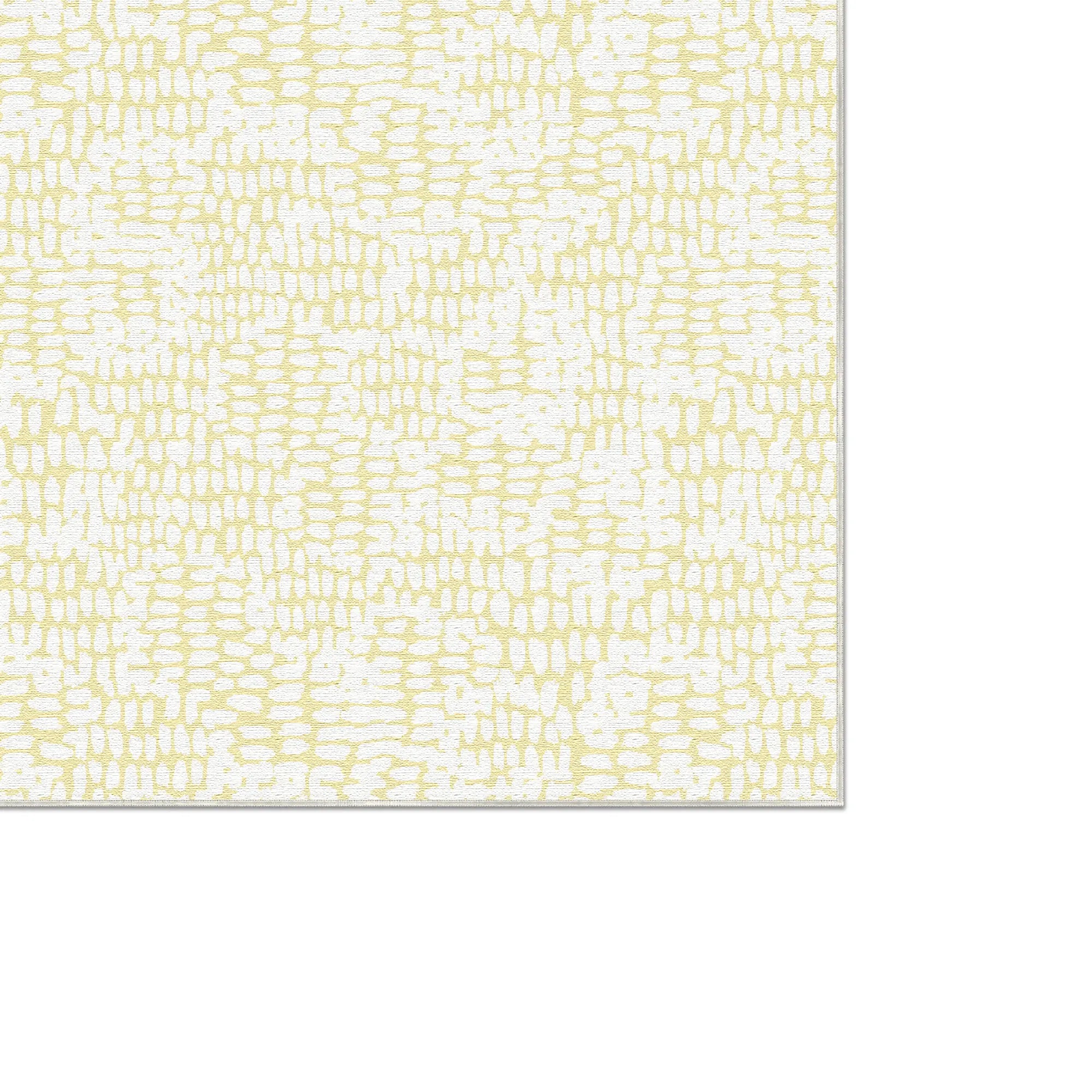 Soft Yellow Abstract Texture Accent Rug