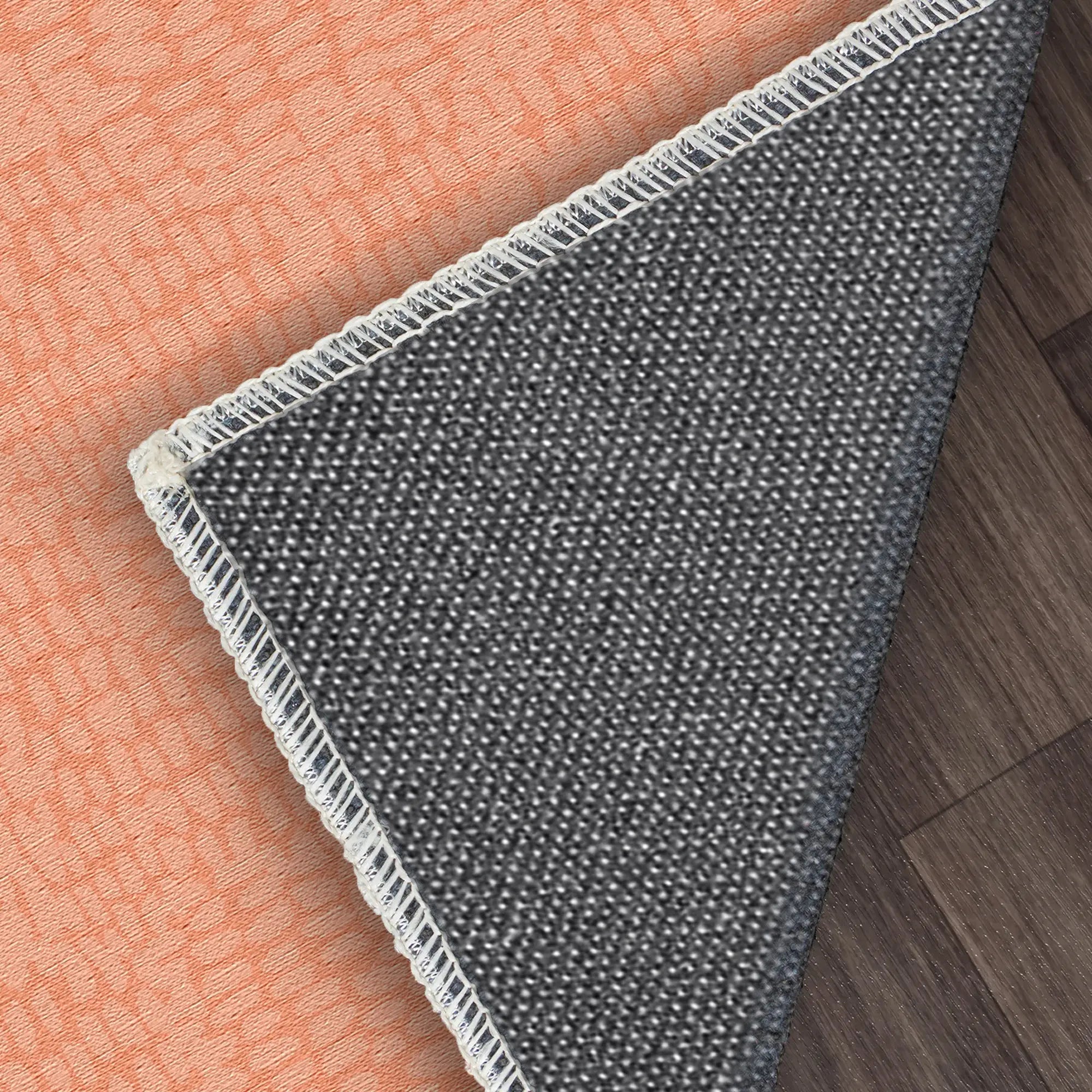 Soft Orange Abstract Texture Accent Rug