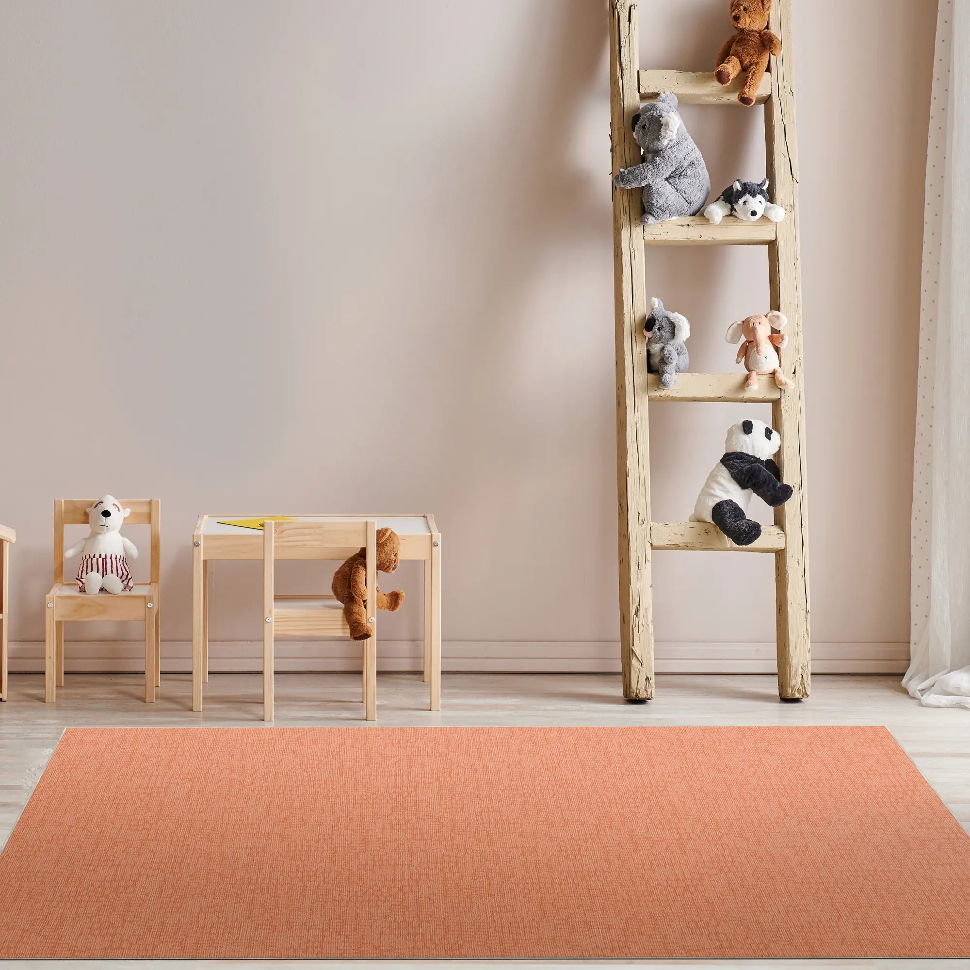 Soft Orange Abstract Texture Accent Rug