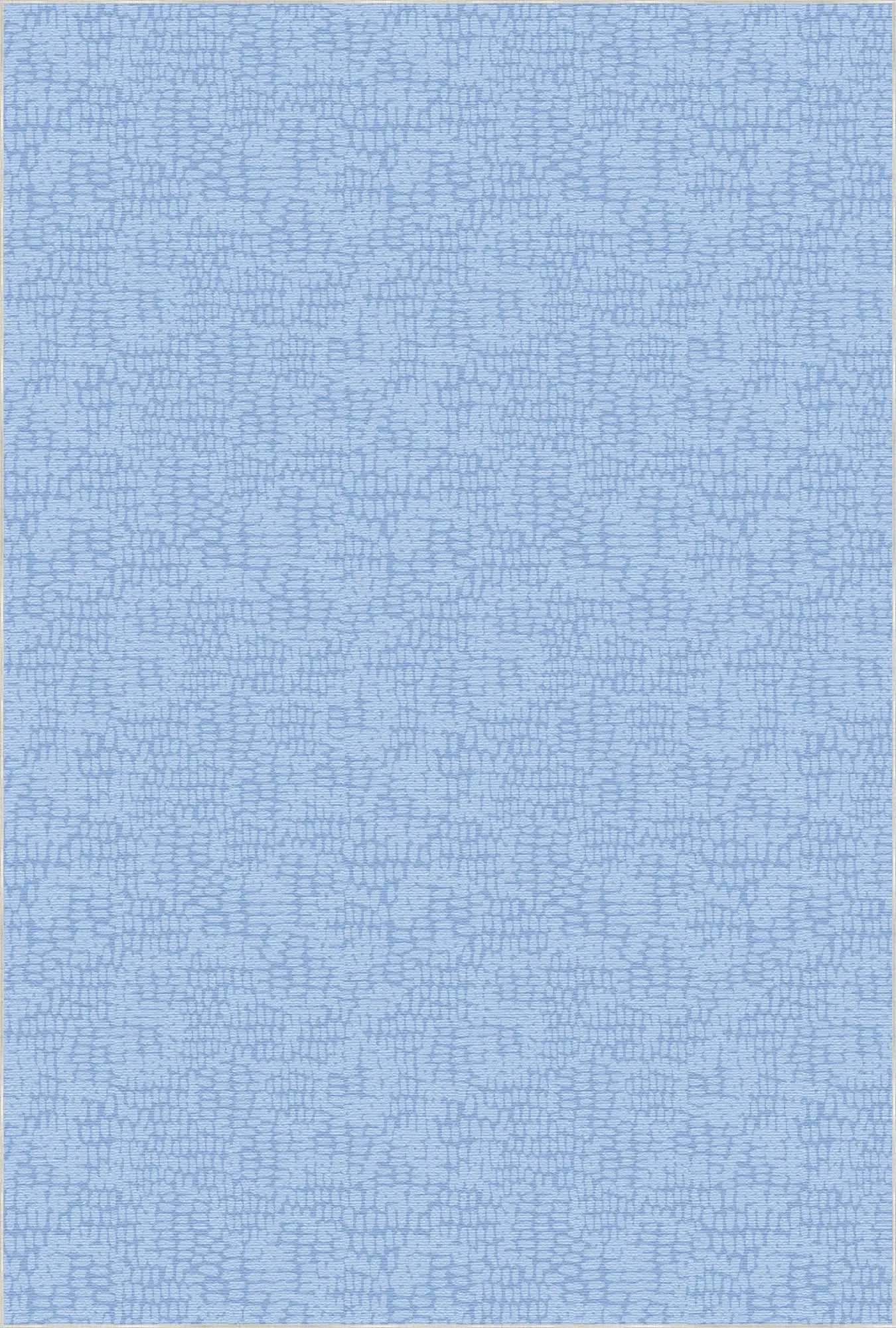 Soft Sky Blue Abstract Texture Accent Rug