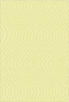 Soft Yellow Wavy Motion Accent Rug Yellow