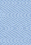 Soft Sky Blue Wavy Motion Accent Rug Azure