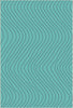 Soft Turquoise Wavy Motion Accent Rug 
