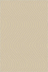 Soft Beige Wavy Motion Accent Rug Beige