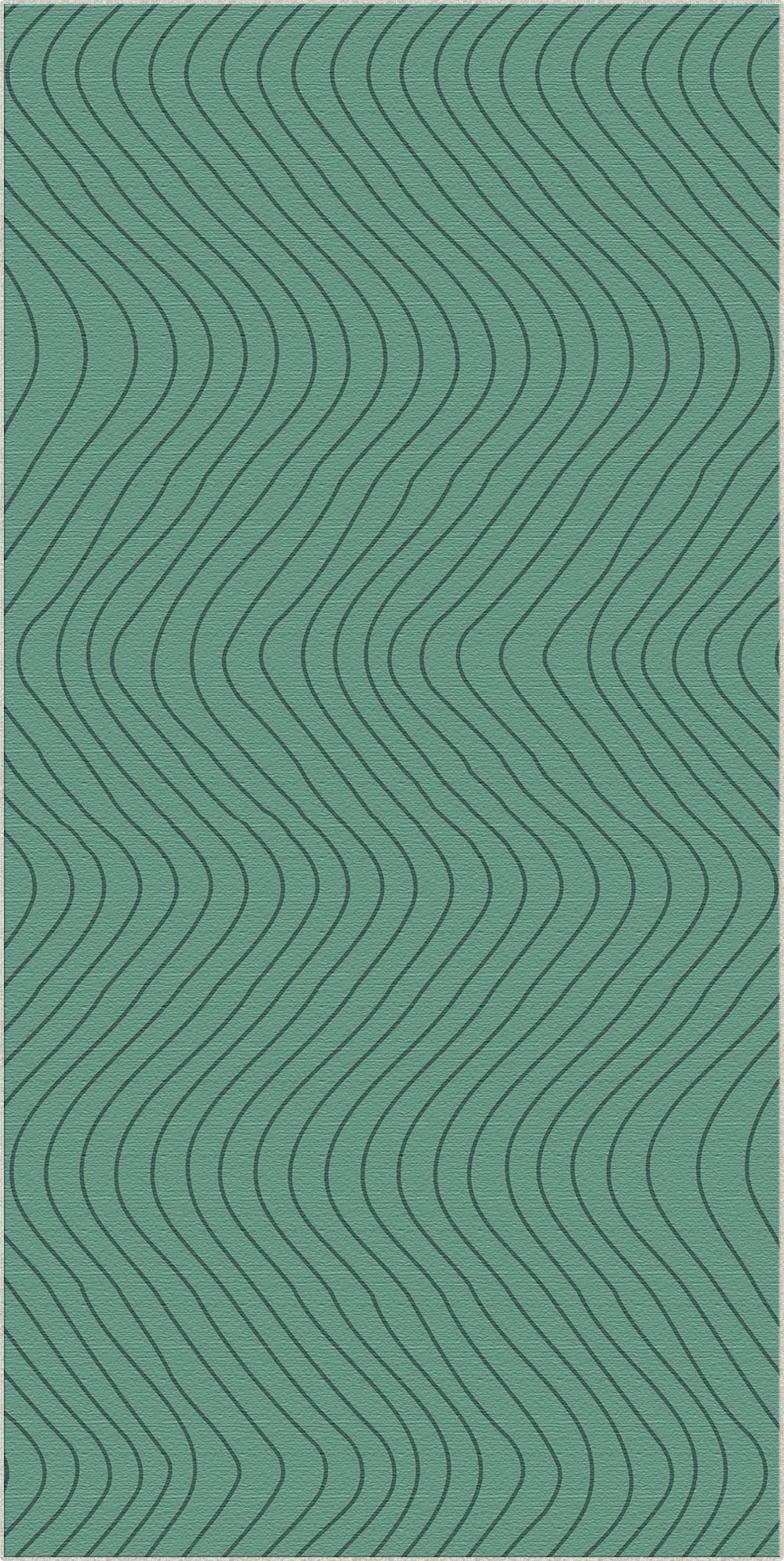 Soft Sage Green Wavy Motion Accent Rug