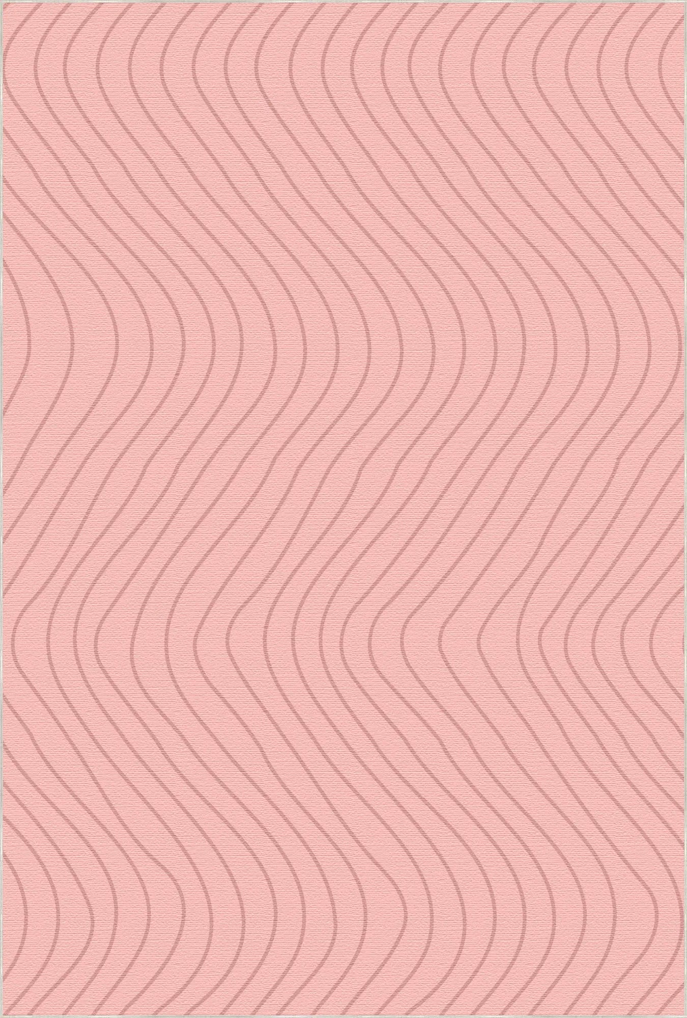 Soft Pink Wavy Motion Accent Rug