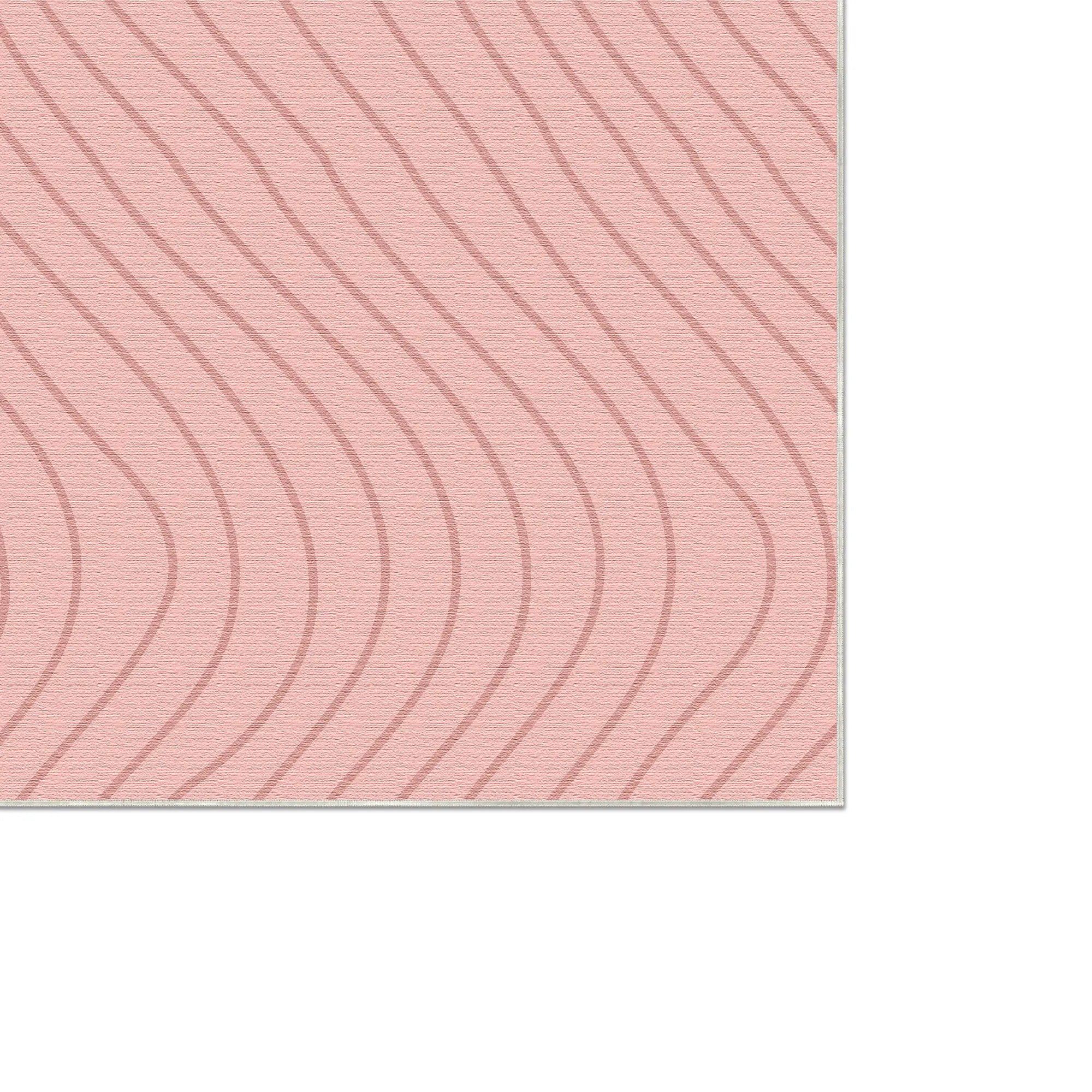 Soft Pink Wavy Motion Accent Rug