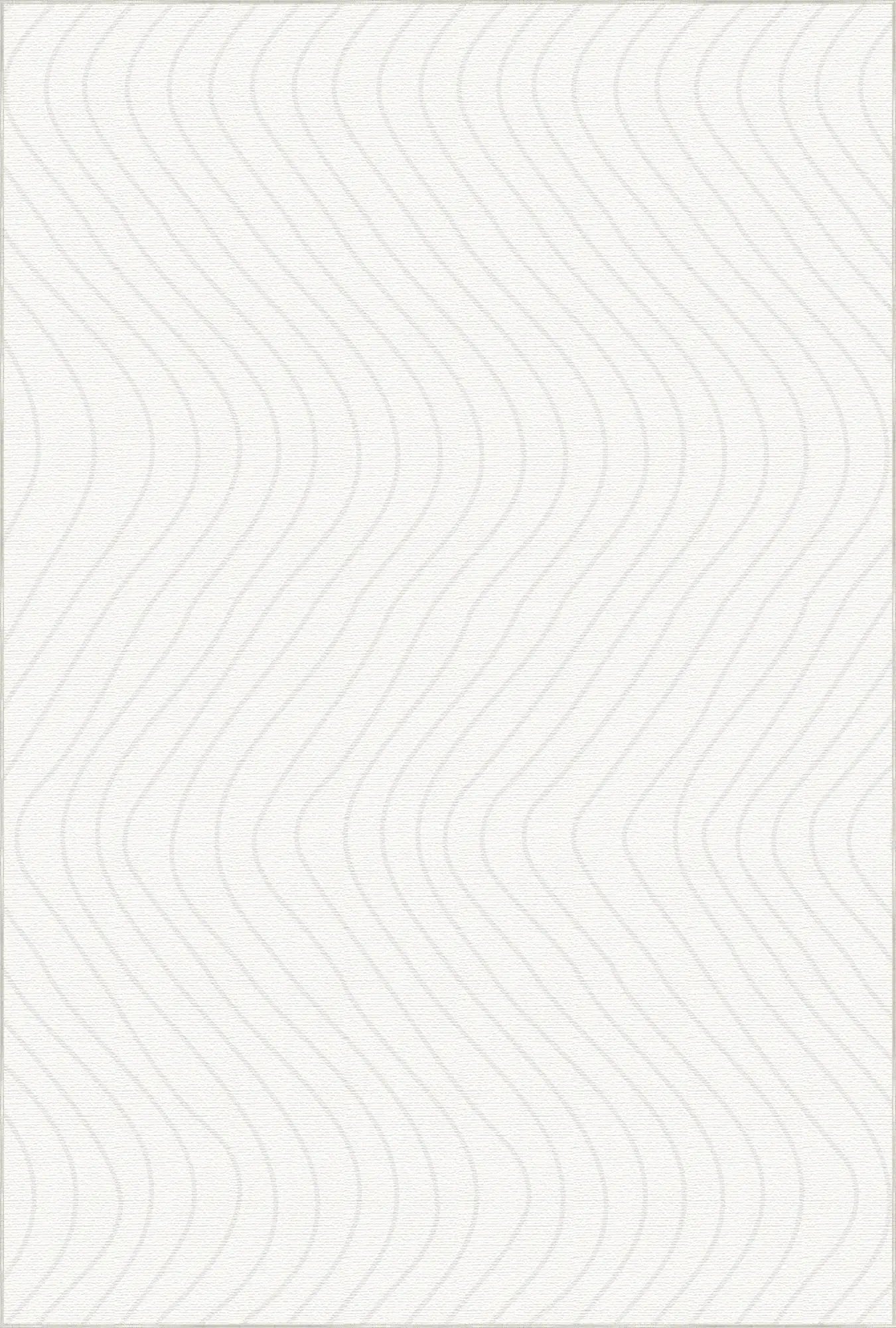 Soft Grey Wavy Motion Accent Rug