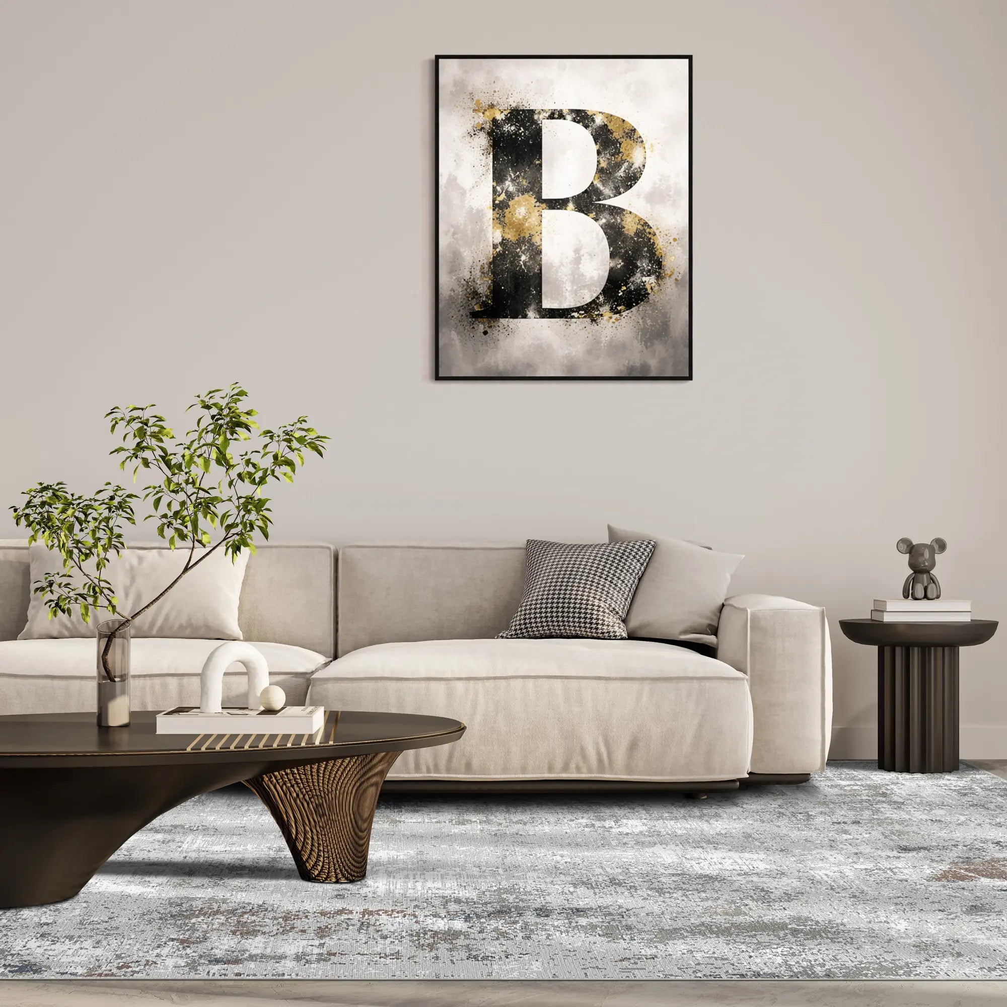 Zenith Slate Distressed Abstract Rug