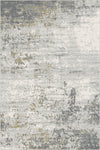 Graphite Patina Distressed Abstract Rug Gray