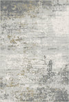 Graphite Patina Distressed Abstract Rug Gray