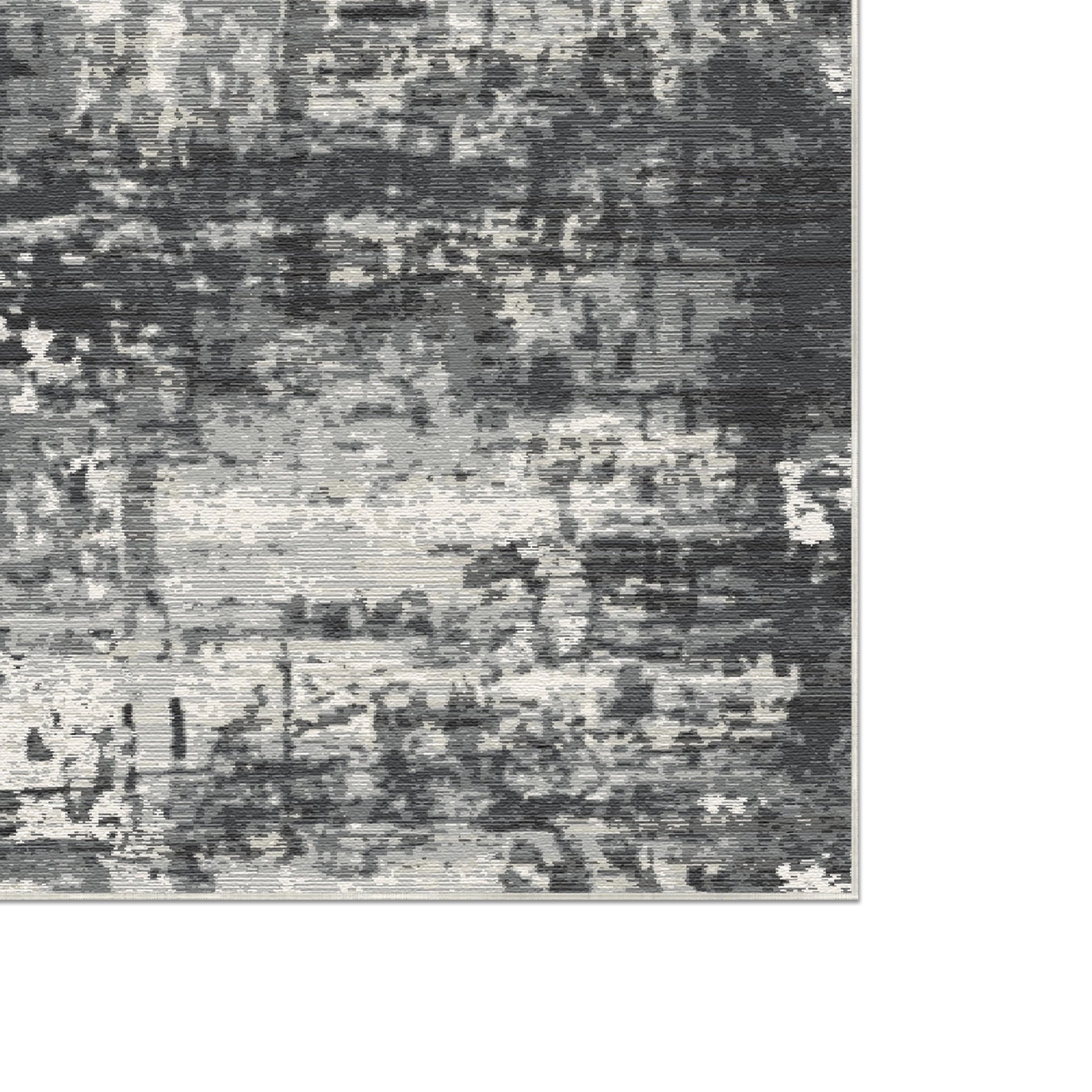 Midnight Drift Industrial Abstract Rug