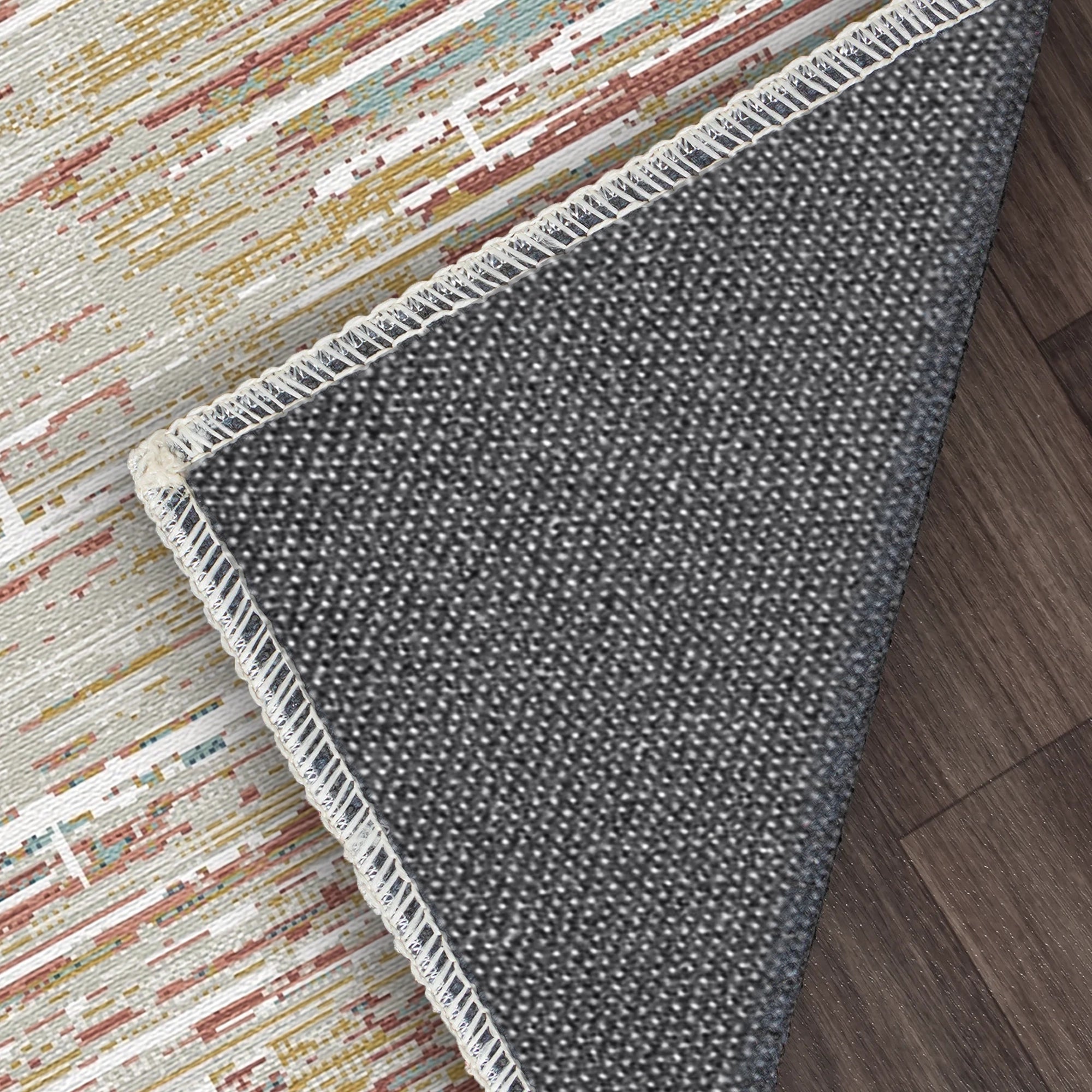 Golden Mesa Washable Abstract Rug