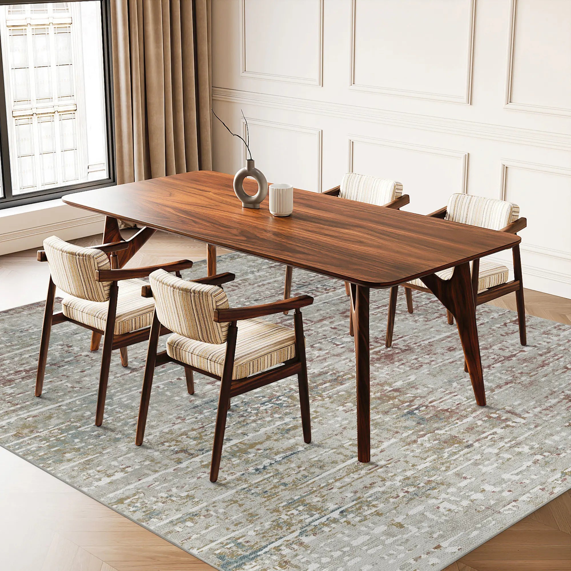 Spectrum Horizon Washable Abstract Rug