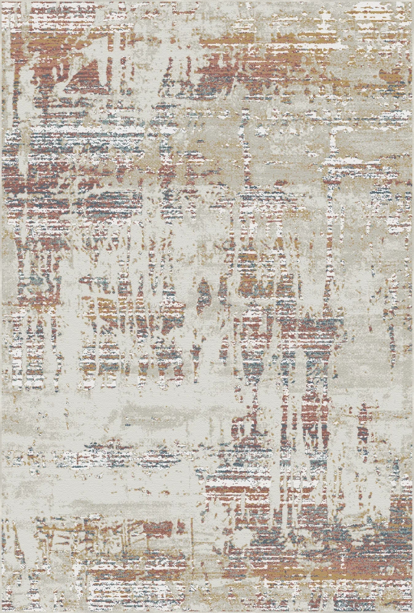 Copper Stream Abstract Rust & Blue Rug – Bella Rugs