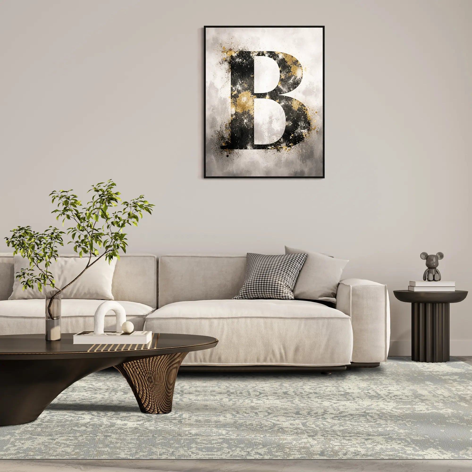 Faded Vintage Damask Distressed Rug