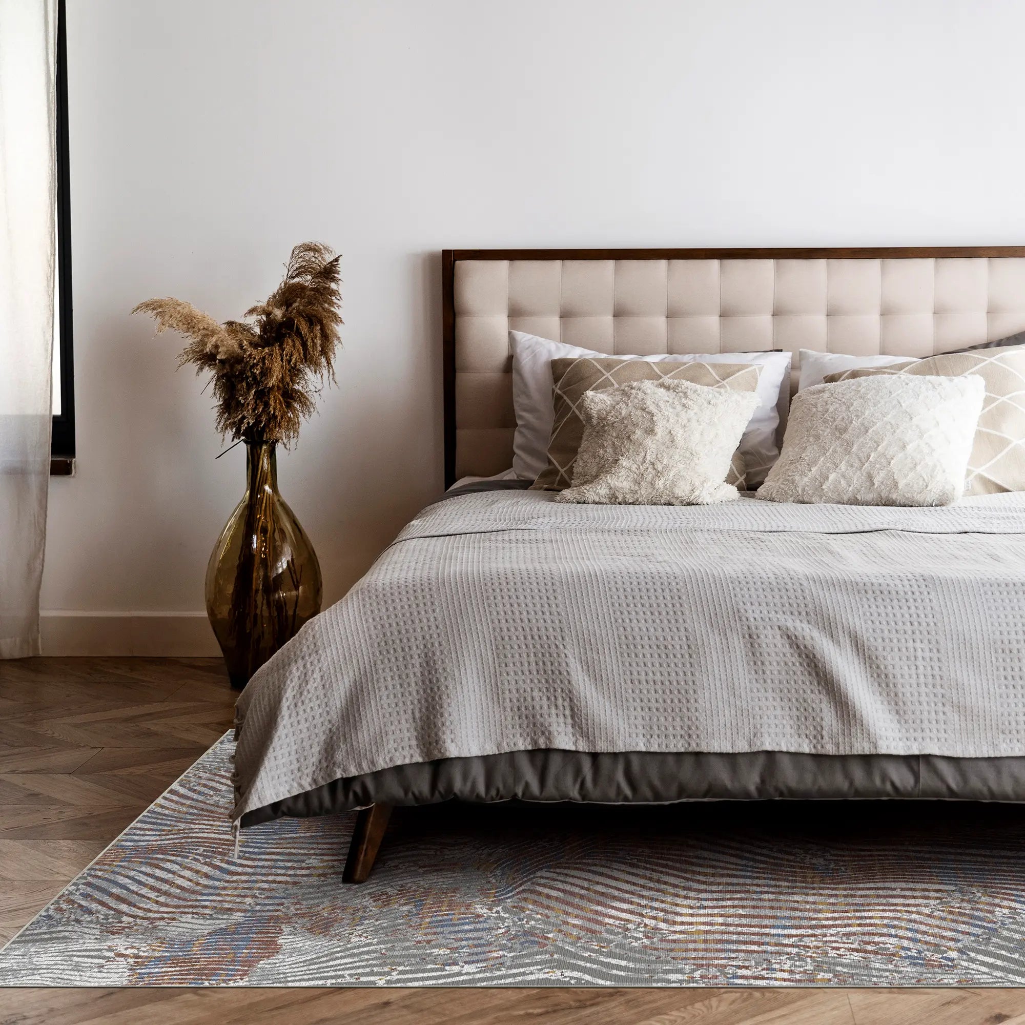 Topographic Ripple Distressed Abstract Rug