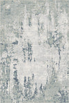 Ocean Patina Distressed Abstract Rug Blue
