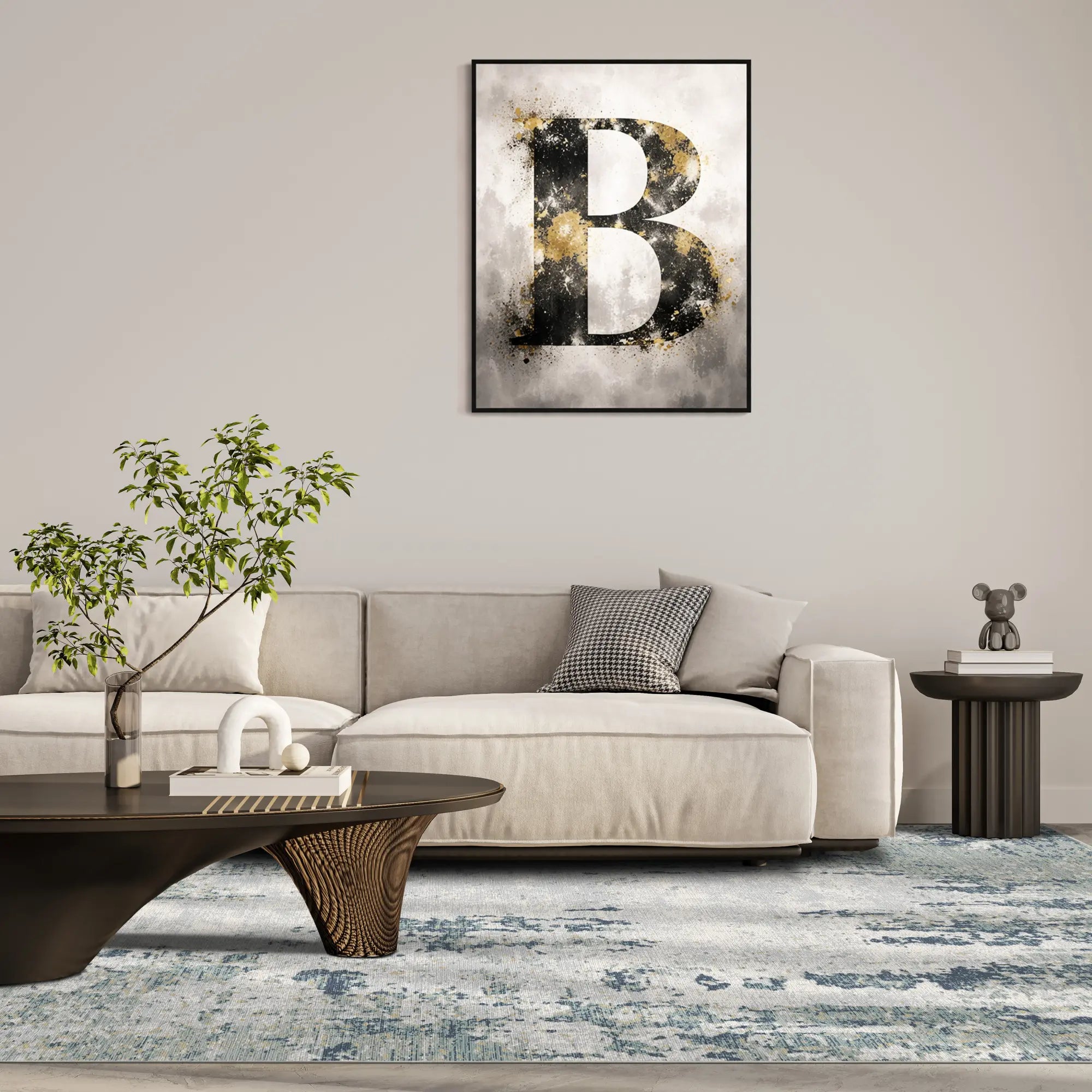 Ocean Patina Distressed Abstract Rug