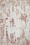 Crimson Drift Distressed Abstract Rug Rust