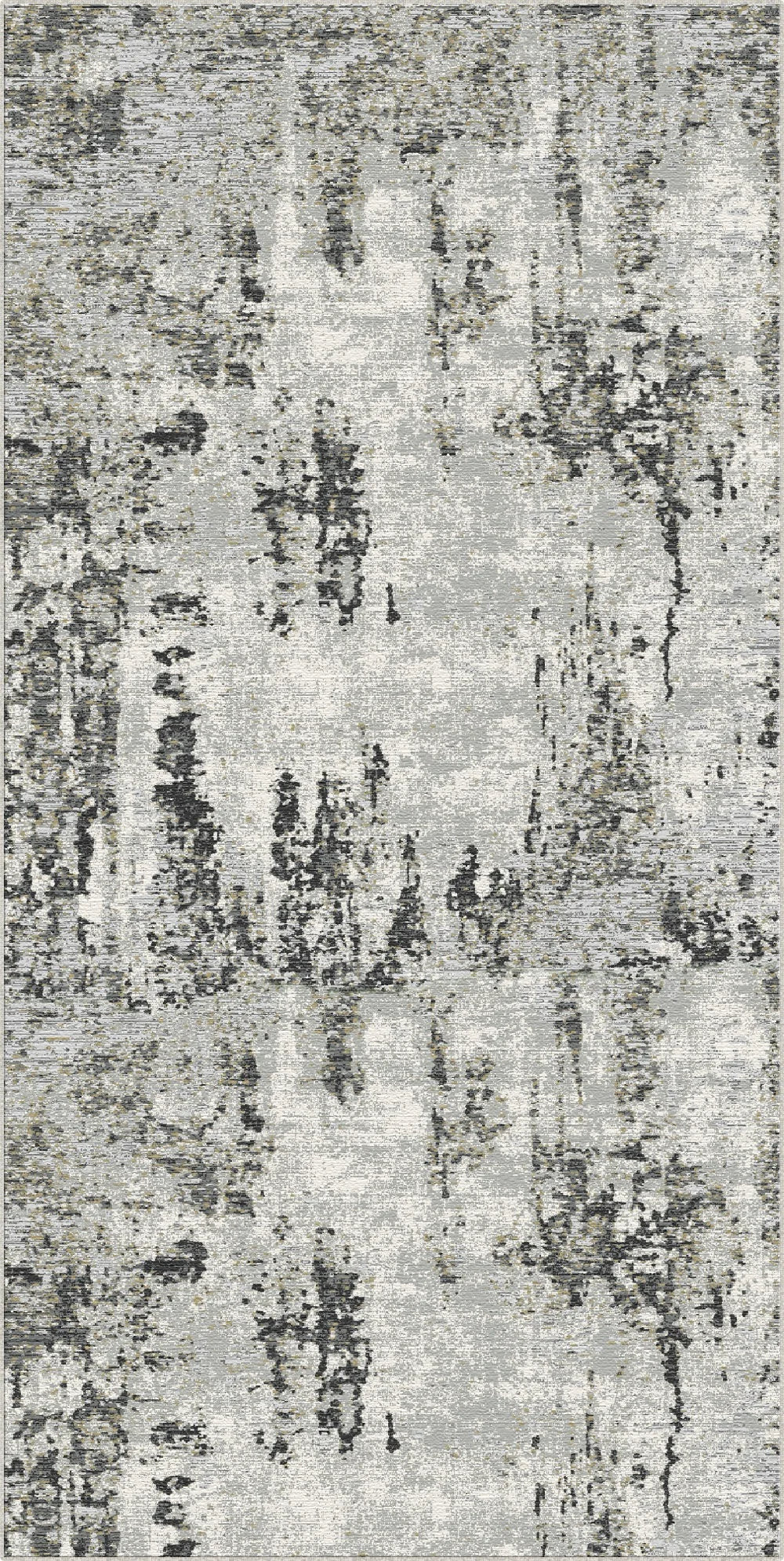 Obsidian Tide Distressed Abstract Rug