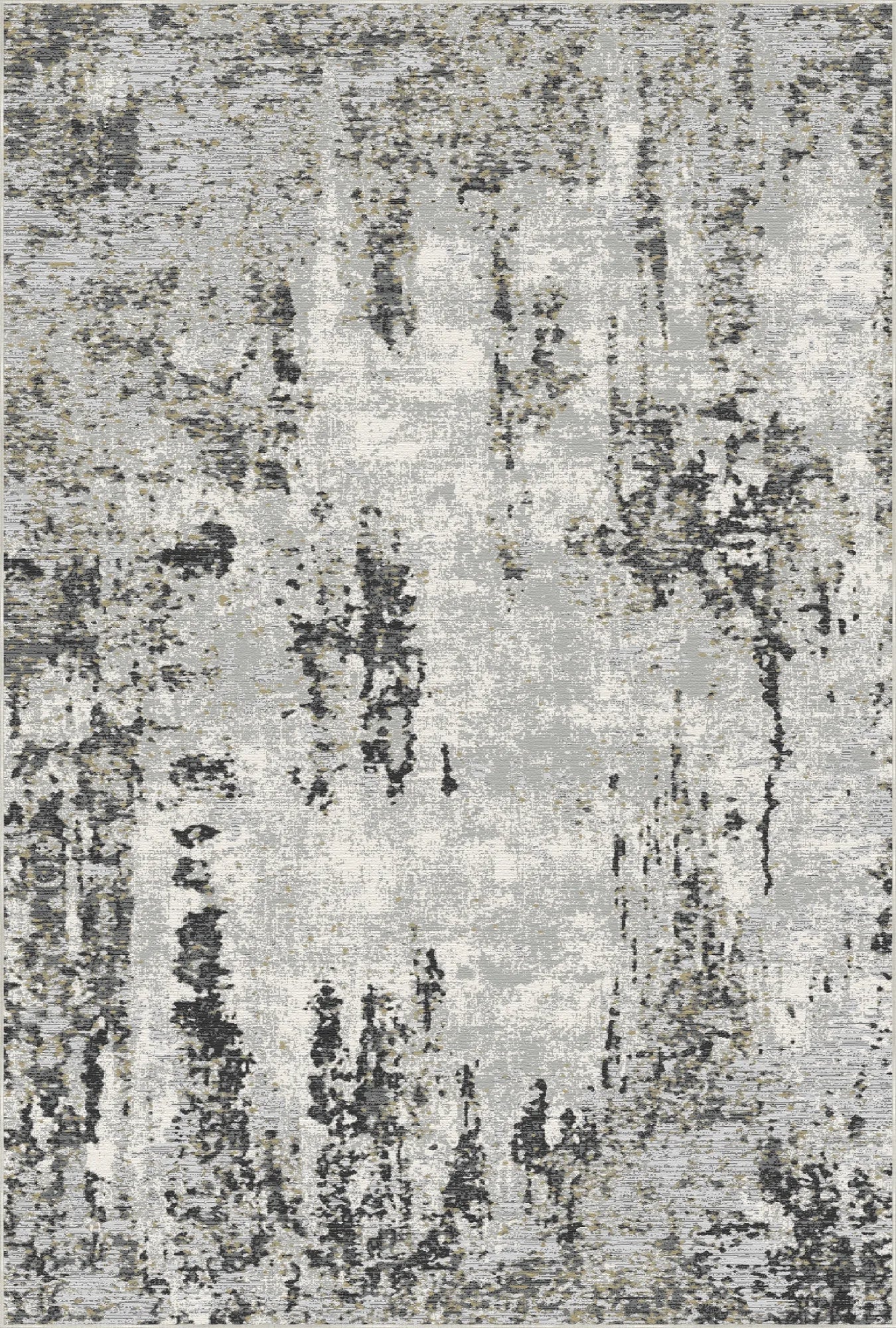 Obsidian Tide Distressed Abstract Rug