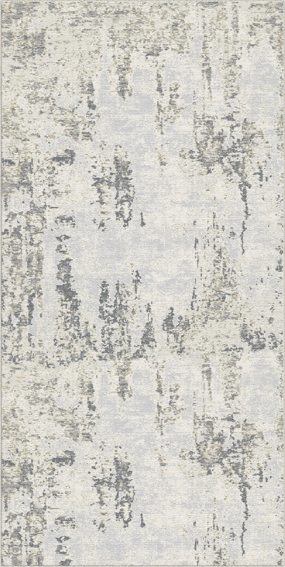 Silver Mist Distressed Abstract Rug