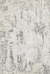 Silver Mist Distressed Abstract Rug Silver