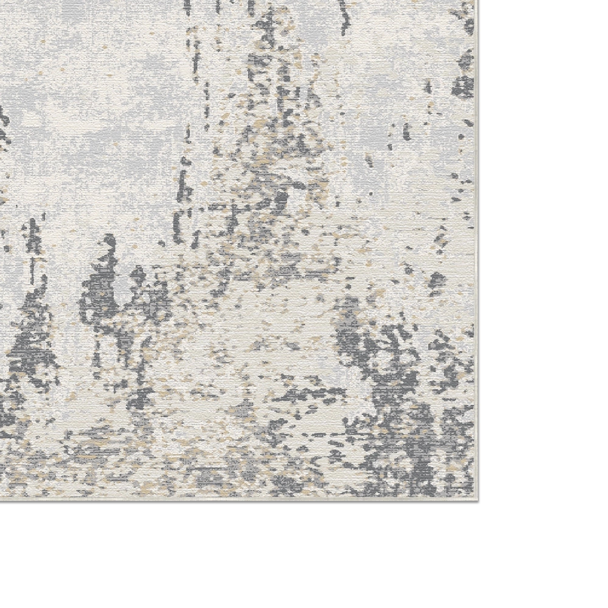 Silver Mist Distressed Abstract Rug