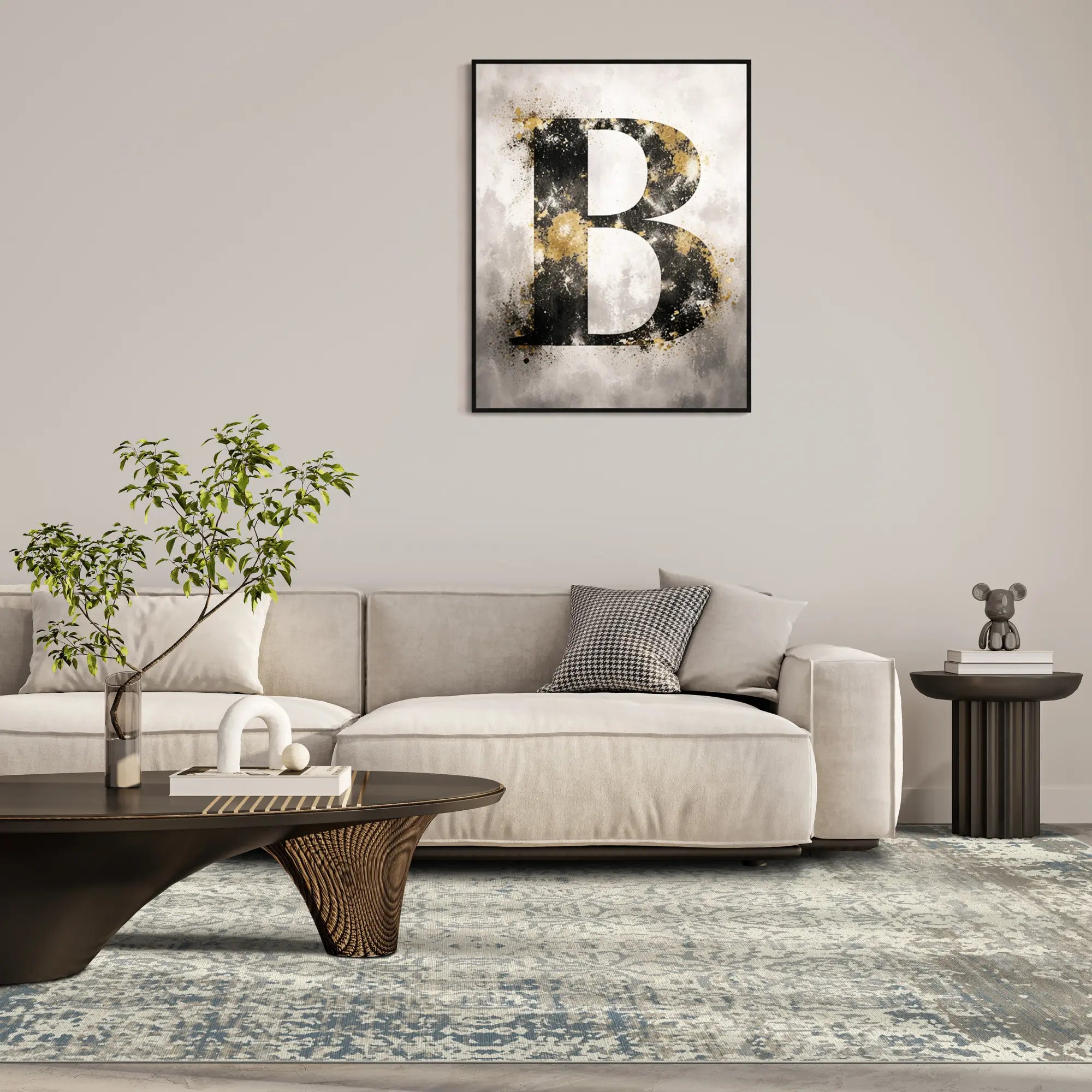 Sapphire Heritage Distressed Damask Rug