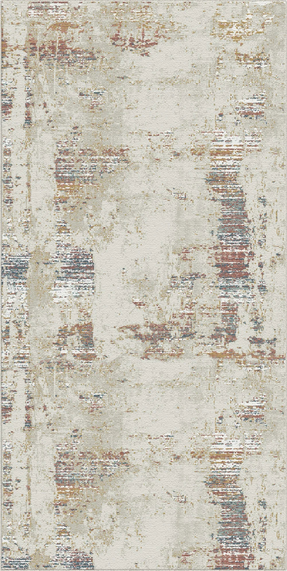 Amber Tide Distressed Abstract Rug